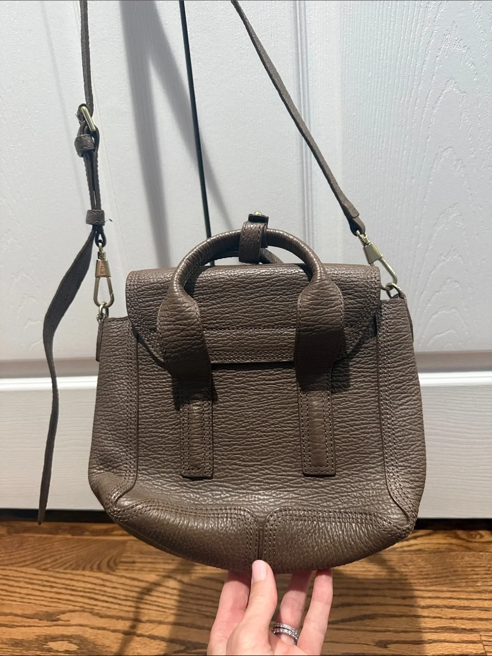 3.1 Phillip Lim Brown Leather Satchel with Gold Hardware